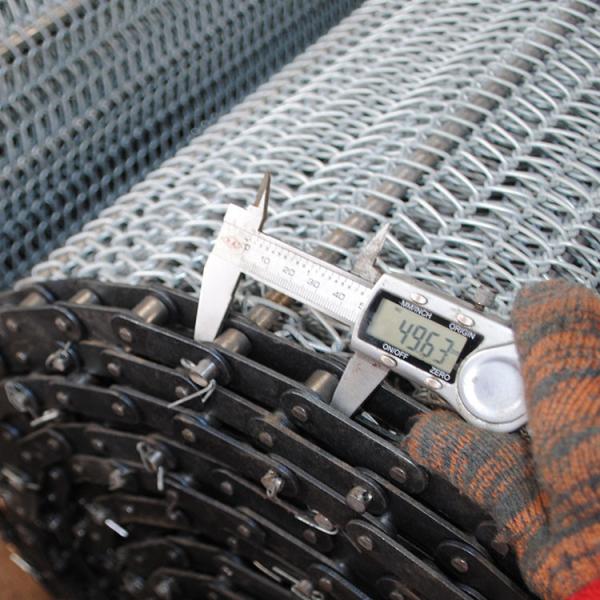 High Temperature Galvanized Carbon Steel Metal Mesh Conveyor Chain Driven Belt for oven wood drying