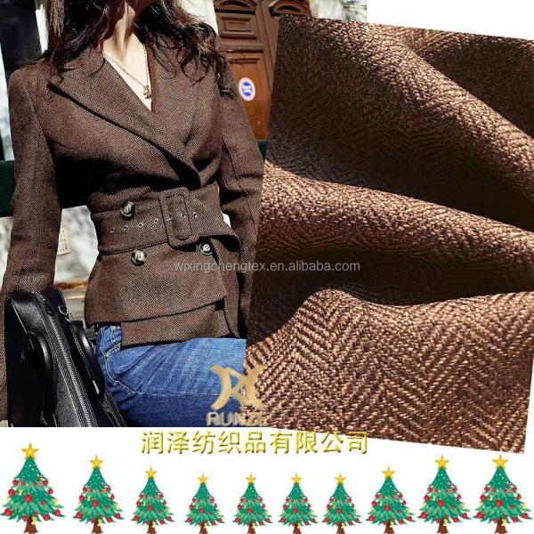 300D*320D 325GSM Herringbone Woven Plain Dyed Garment Fabric for Clothing and Apparel