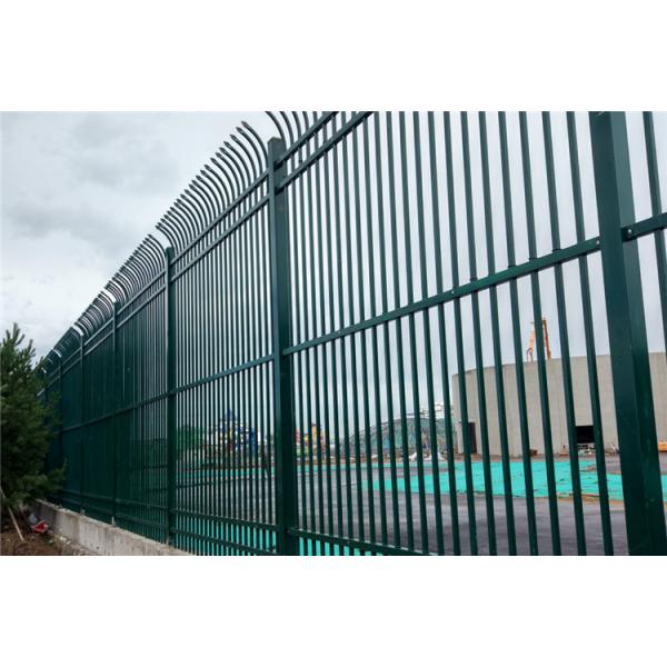 Buy Black Metal Tubular Fencing Galvanized Ornamental Steel Fence at wholesale prices