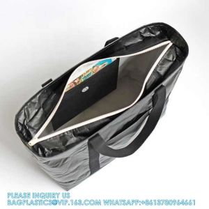 Wholesale Reusable Custom Logo Printed Waterproof Washable Plain Brown Kraft