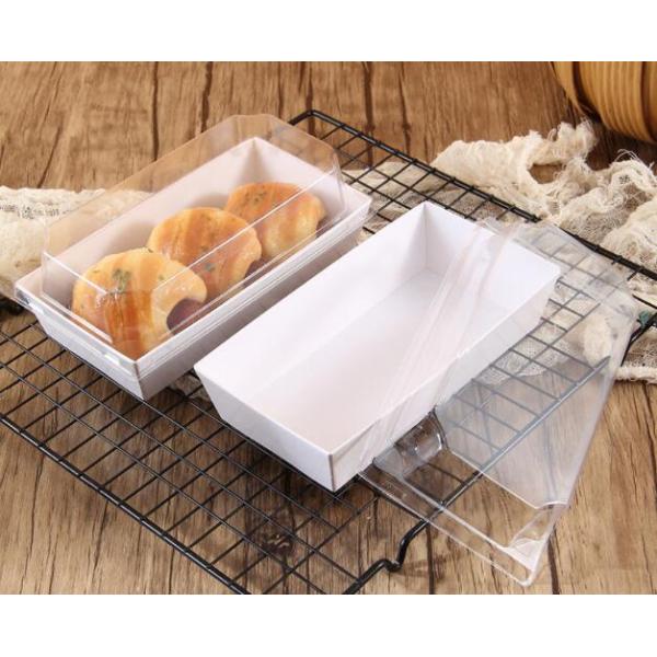 250gsm Cardboard Food Boxes With Clear Lids Eco Friendly Gravure printing
