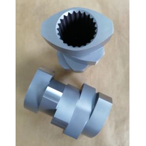 Durable Double Screw Extruder Standard Involute Spline Screw Elements Kneading