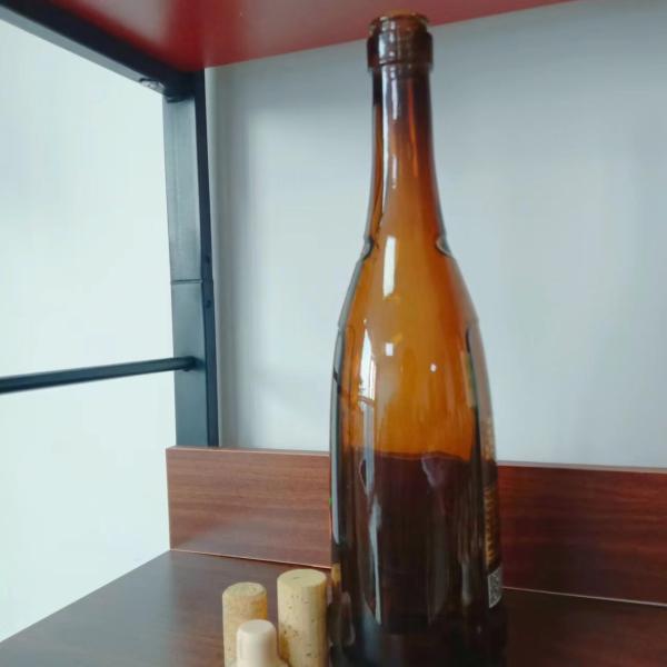 300ml 750ml 1000ml Classical Luxury Customized Amber Glass Bottle for Juice Packaging