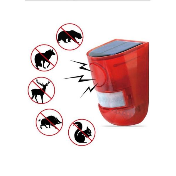 Buy 5V*80mAh Polysilicon Solar LED Fence Lights 24 Hours Silent Alarm at wholesale prices