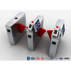 Automatic Facial Recognition Turnstile , Fast Lane Retractable Flap Barrier Gate