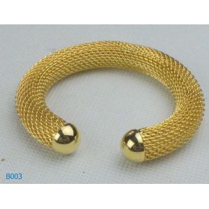 Quality Gold Color Charming Copper Alloy Jewelry Beaded Metal Bangles for Gift for sale