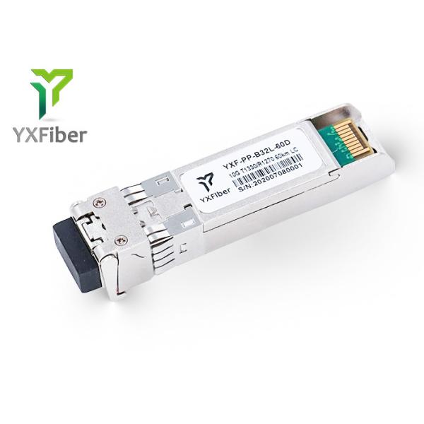 Buy SMF Fiber Tx1330nm Rx1279nm 60km SMF LC DDM 10G SFP+ Module Optical Transceiver at wholesale prices