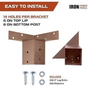 Deer Stand Brackets 4"x 4", Elevator Brackets, Deer Blind Brackets, for Outdoor