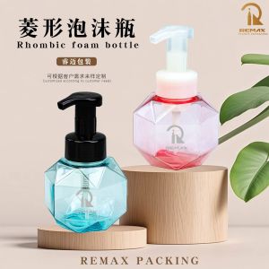 Polygon Empty PET 300ml Foam Pump Bottle Facial Cleaning Packaging Bottle Fast