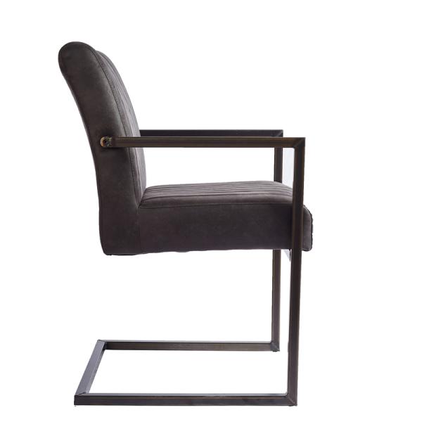 Antique Restaurant Armrest Furniture 87cm 51cm Leathaire Dining Chair