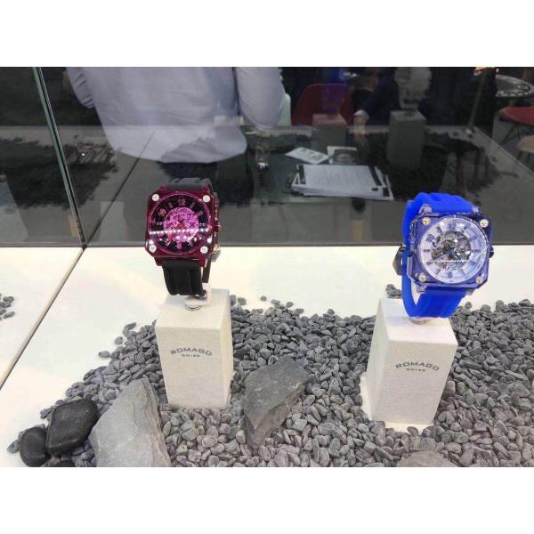 Red Single Sapphire Crystal Glass , Custom Sapphire Watch Crystal Transparent