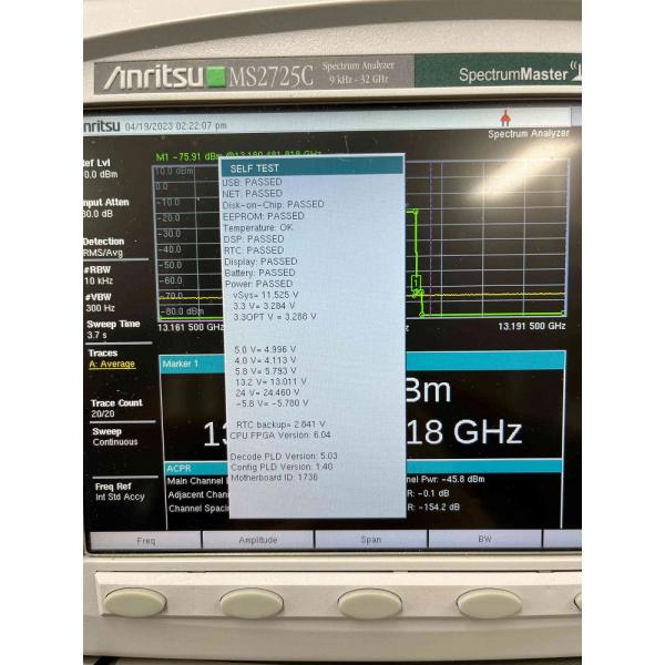 Anritsu MS2725C RF Spectrum Master 1 GHz 1 GHz Frequency for Benchtop/Portable Applications