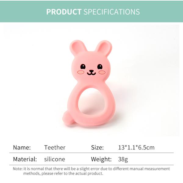 Montessori Silicone Teether Ring , Silicone Teething Toy For Children Newborn Infant