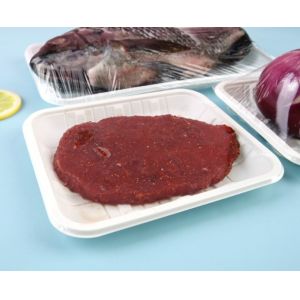 China 52g Degradable cornstarch disposable plates For Fresh Fruit And Vegetable Tray on sale