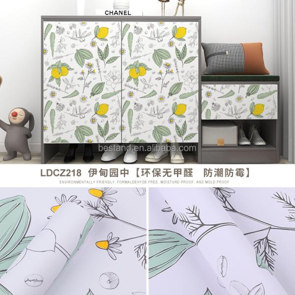 Removable Peel and Stick Wallpaper in Botanical Style for Tropical Plant Decor