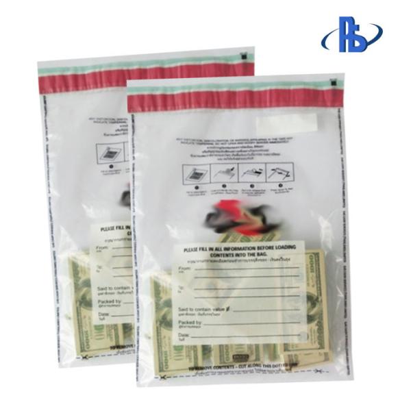 Recyclable Tamper Evident Security Bags , Plastic Bank Deposit Bags