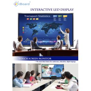 OEM TFT LED Wall Mounted Interactive Whiteboard Android 8.0 System