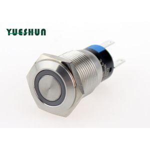 China Self Locking Momentary Vandal Switch Stainless Steel Body Oxidation Resistant on sale