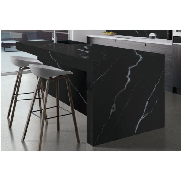 Phantom Black Sintered Stone Slab 800x2600x12mm Matte Surface