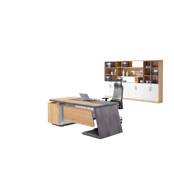 Wooden Structure Executive Office Desk MDF And Chipboard Finishing