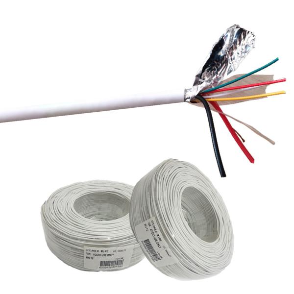Buy PVC Jacket 4x0.22mm2 2x0.5mm2 Shielded Stranded TC Tinned Copper Alarm Cable Control Cable at wholesale prices