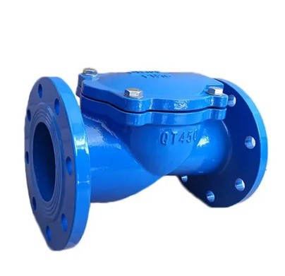 Support DN200 BS AWWA Ductile Iron Cast Steel Silence Rubber Plate Swing Check