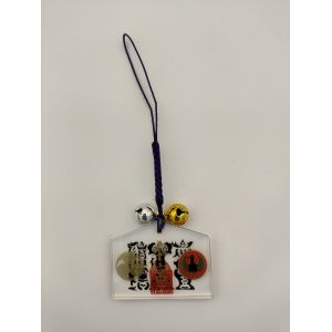 Offset printing die cut acrylic keychains , bell Acrylic Disk Keychain