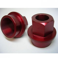 Quality CNC aluminum red anodized finish nuts, Bolt and Nut Manufacturing for sale