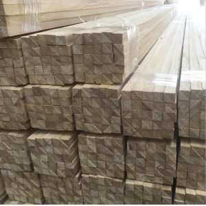 Building Construction Paulownia Triangle Chamfer Timber Strip