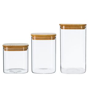 Lead Free 650ml Borosilicate Wide Mouth Food Jar