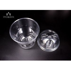 Crack Proof Plastic Milkshake Cups , Milkshake Takeaway Cups With Lids