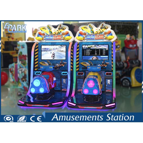 HD Display Boat Racing Games / Arcade Racing Simulator Leather Vibration Seats