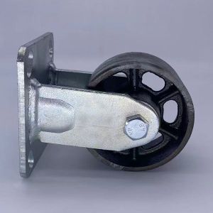 High Temp Casters Rigid Cast Iron Castor Wheels 150MM