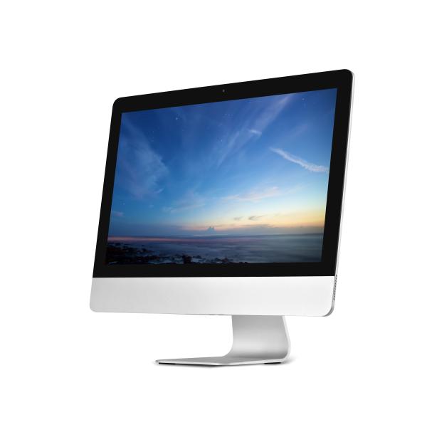 White 21.5 Inches Windows Desktop All In One Computers Touch Screen Mutiple