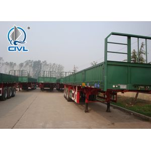 3 AXLES Semi Trailer Trucks High Column Black Cargo Truck Trailer Two Single