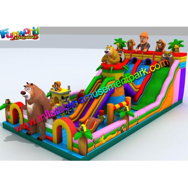 Buy Giant Inflatable Theme Park , Amusement PVC Inflatable Fun Park at wholesale prices