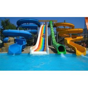 Outdoor Amuse Park Fiberglass Pool Water Slide Play Equipment