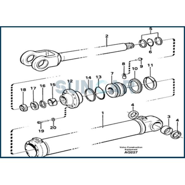 VOE11707447 VOE 11707447 Cylinder Lift Repair Seal Kit SUNCARSUNCARVOLVO L120C