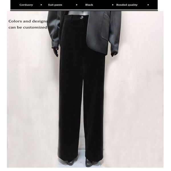 Nylon Polyester Bonded Corduroy Suit Pants For Winter