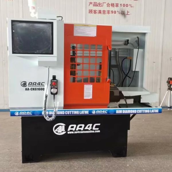 AA4C Automatic Car Alloy Wheel Rim Diamond Cutting machine Rim Refurbish CNC lathe wheel straightening repair machine AA-CK6160Q