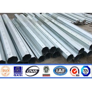 Galvanization Electrical 100ft Steel Power Pole Grade One Protect Level