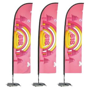 Fabric Printed Flying Beach Advertising Banner Flags Custom Promotional Flags