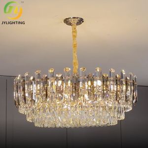 Fancy Lustre Crystal Pendant Light Bedroom Interior H45cm