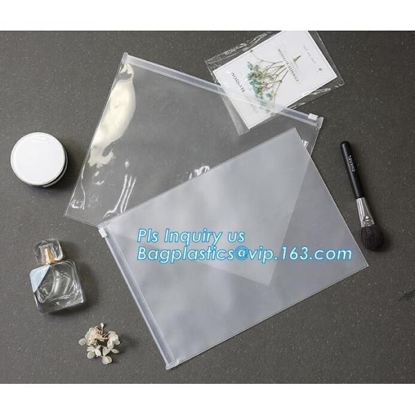 Buy plastic zipper bag with hang holes & slider, Slider Zipper PVC Pouch Clear Vinyl PVC Zip lockk Bag, Slider Zipper Packing at wholesale prices