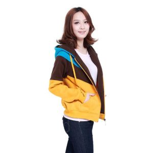 Zip-up Hoodies Sweatshirts , Couple Clothes , Blue Anti-Wrinkle
