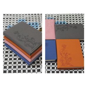 Discoloration PU leather embossed notebook