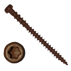 Quality Deck screw torx outside black brown coated 3&quot; 76 mm square head outdoor stainless steel wood deck screw for sale
