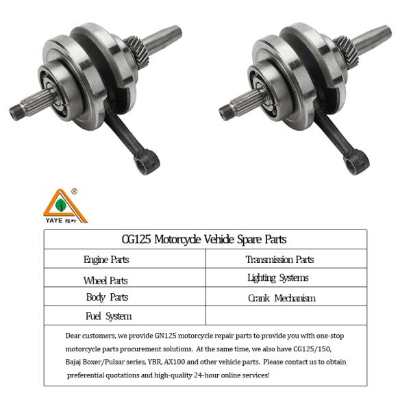 YAYE CG125 CG150 MOTORCYCLE ENGINE PARTS CRANKSHAFT ASSY FOR 125/150CC ENGINE PARTS HONGDA MOTORBIKE CRANKSHAFT