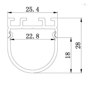 Half Circle Shape Aluminium Profile for Muti Mounting LED Aluminium Channel with