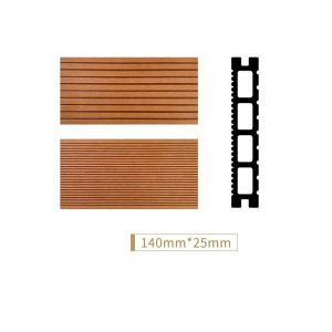 Non-Slip WPC Decking Boards 140x25mm Wood Plastic Composite Flooring